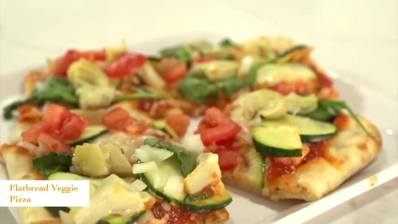 Flatbread veggies pizza recipe healthy and tasty food