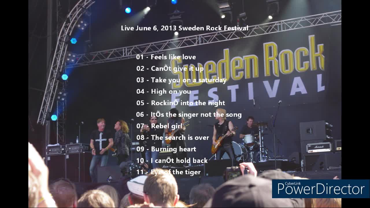 Survivor live 2013 Sweeden Rock Restival