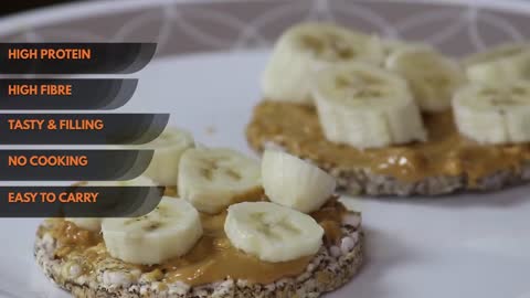 Banana Peanut Butter Rice cake | Healthy snacks recipes