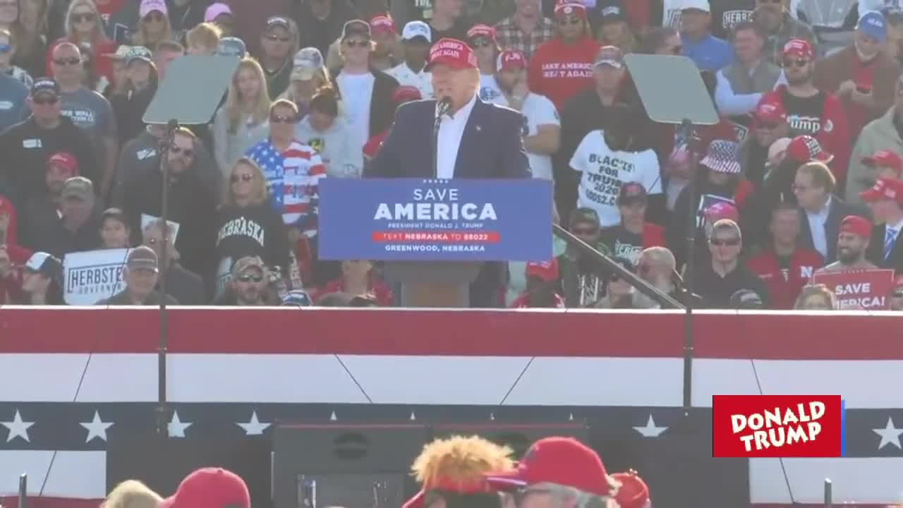 President Donald J. Trump in Greenwood, Nebraska, on Sunday, May 1, 2022