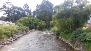 Two Rivers Join in Cuenca Ecuador