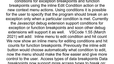 How to add conditional breakpoints VSCode debugger