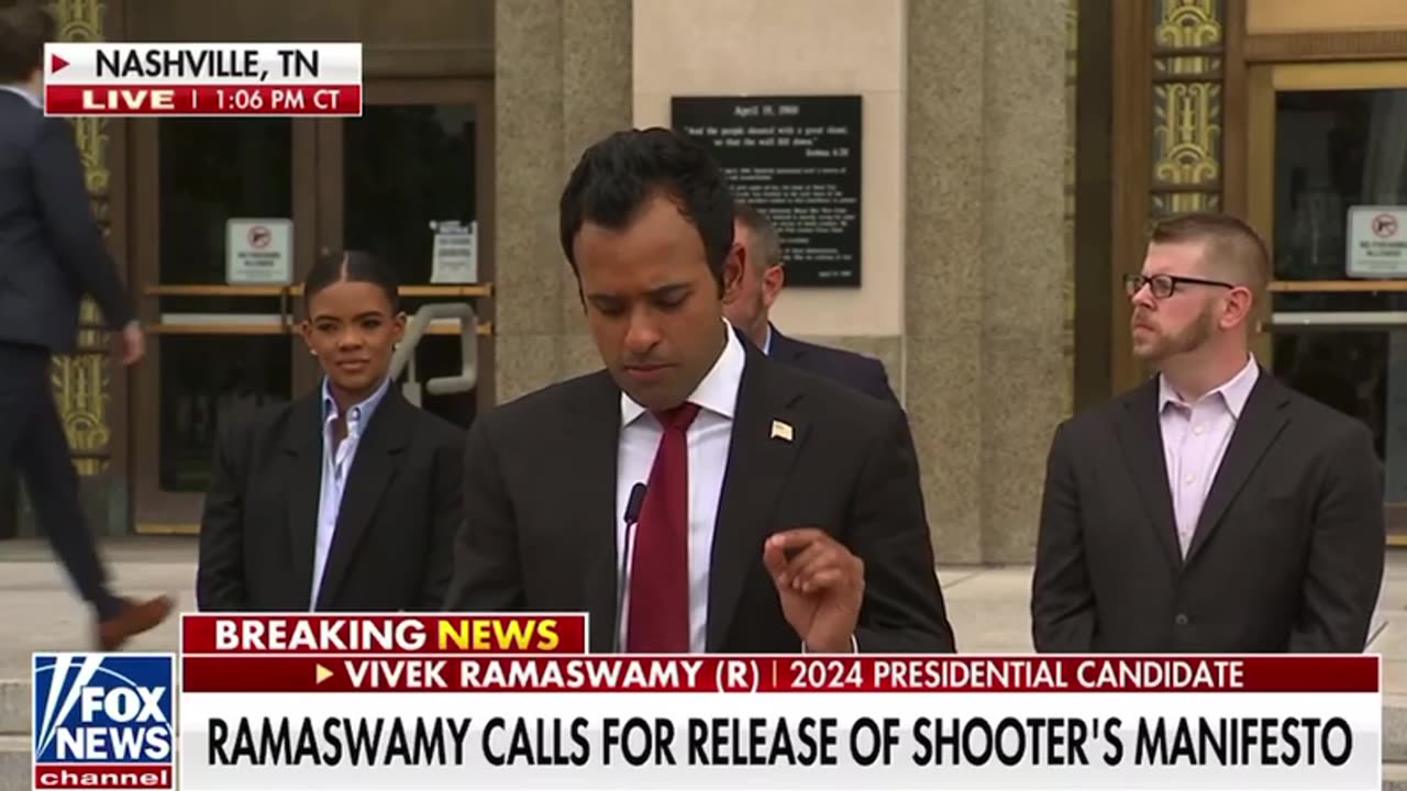 Karli Bonnita - Ramaswamy calls for release of shooters manifesto and look who’s standing behind him