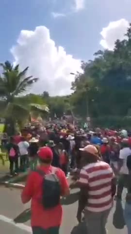 Guadeloupe vaccine passport protest Jan 8 2022