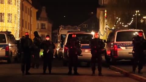 Germany Clashes between police and protesters at Greiz anti-COVID restrix rally