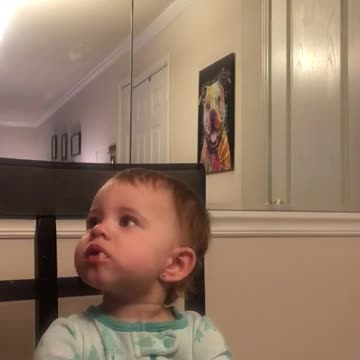 Baby girl loves Mac n cheese