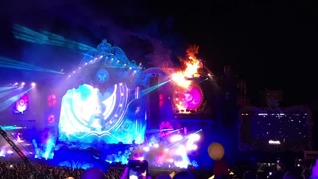 Tomorrowland Festival Stage Fire