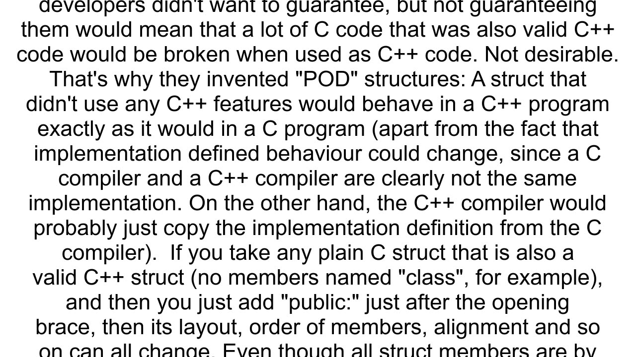 C vs C struct alignment