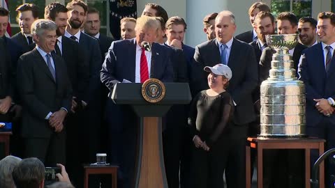 Trump welcomes the St. Louis Blues to the White House. 2019 #GLORIA