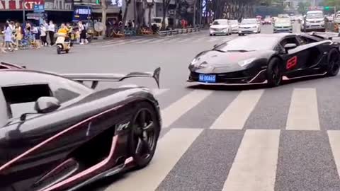 Lamborghini Car Running In the Street