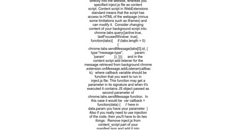 How to pass parameter from a background script to content script in chrome extension