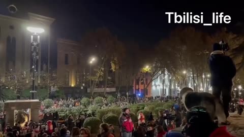 🇬🇪✊ Protesters gather again in Tbilisi!