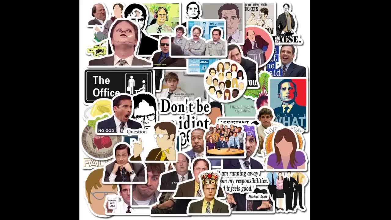 Review: The Office Stickers Pack of 50 Stickers - The Office Stickers for Laptops, The Office L...