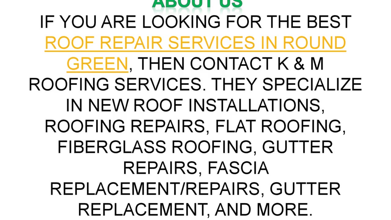 Best Roof Repair Services in Round Green