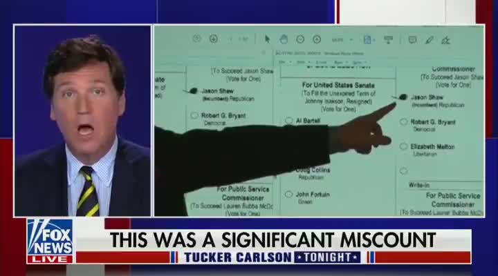 Tucker Presents 'Meaningful Evidence of Voter Fraud' in Georgia Election