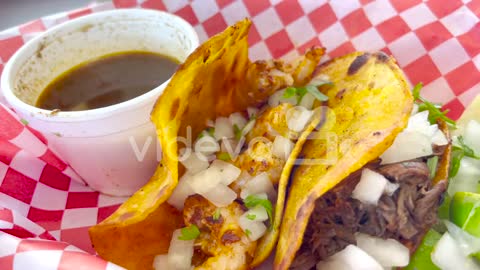 A plate of delicious birria tacos