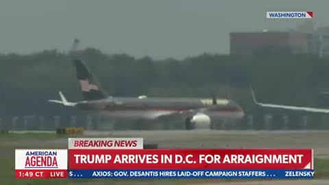 Breaking: Trump's plane arrives in Washington D.C