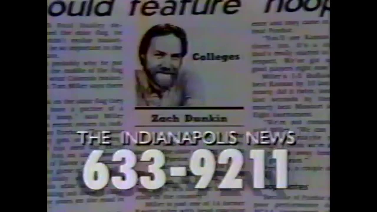 January 11, 1988 - Free Trial Subscription to the Indianapolis News & Tom Cochrun Bumper