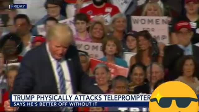 Trump Wrecks A Teleprompter