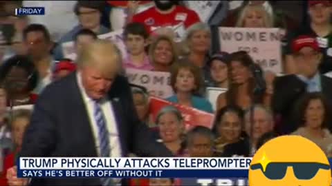 Trump Wrecks A Teleprompter