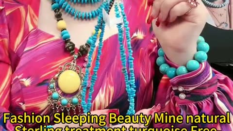 20250210-08 Fashion Sleeping Beauty Mine natural Sterling treatment turquoise Free-Shaped S925