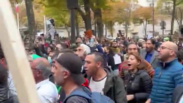 It's also kicking off at the Iranian embassy in Paris.