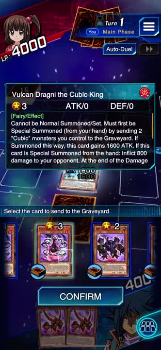 Yu-Gi-Oh! Duel Links - Duza the Meteor Cubic Vessel Gameplay