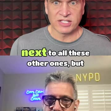 Wanted fugitive spots his wanted poster in police station.