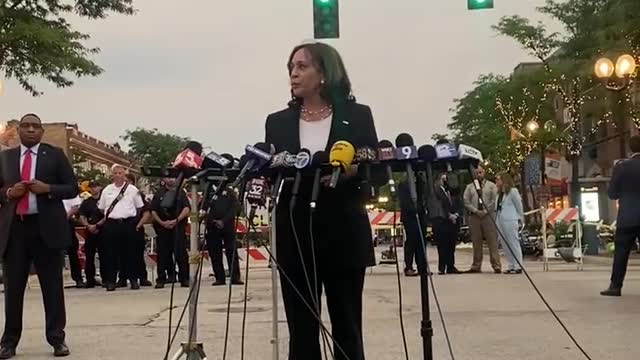 Kamala Harris Criticized Over "Seriously" Odd Remarks At Highland Park Following Mass Shooting