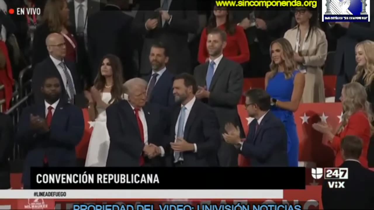 UN DONALD TRUMP CONMOVIDO POR APOYO DE 50 ESTADOS SE PRESENTÓ EN VIVO