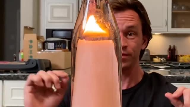 The fire burned