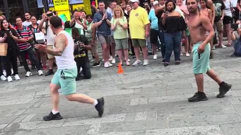 Dancers in times square