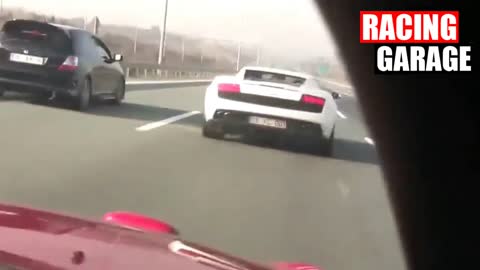 HONDA Civic Turbo vs LAMBORGHINI Gallardo