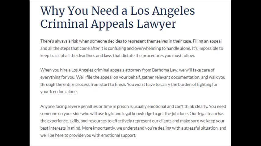 Los Angeles Criminal Appeals