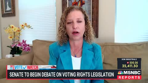 Democrat Rep. Debbie Wasserman-Schultz has a double take on voted id sourced