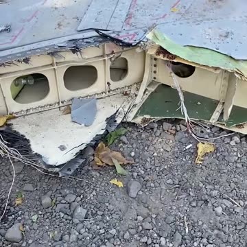 Wreckage of the S-70 Okhotnik UAV