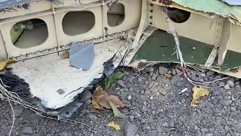Wreckage of the S-70 Okhotnik UAV