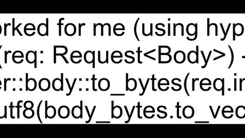 How to read the response body as a string in Rust Hyper