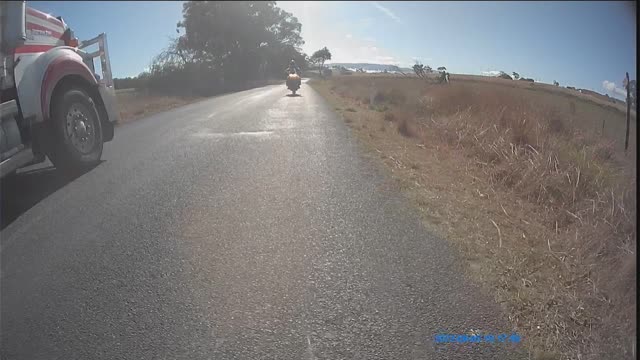 Truck hits Branch near motor bikes