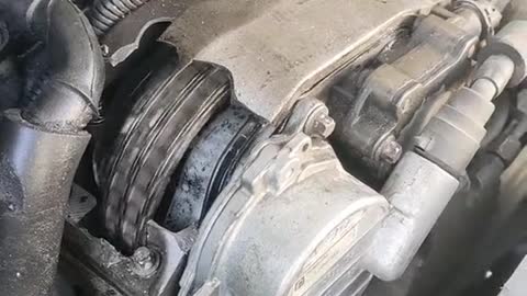 Damaged engine running of automobile