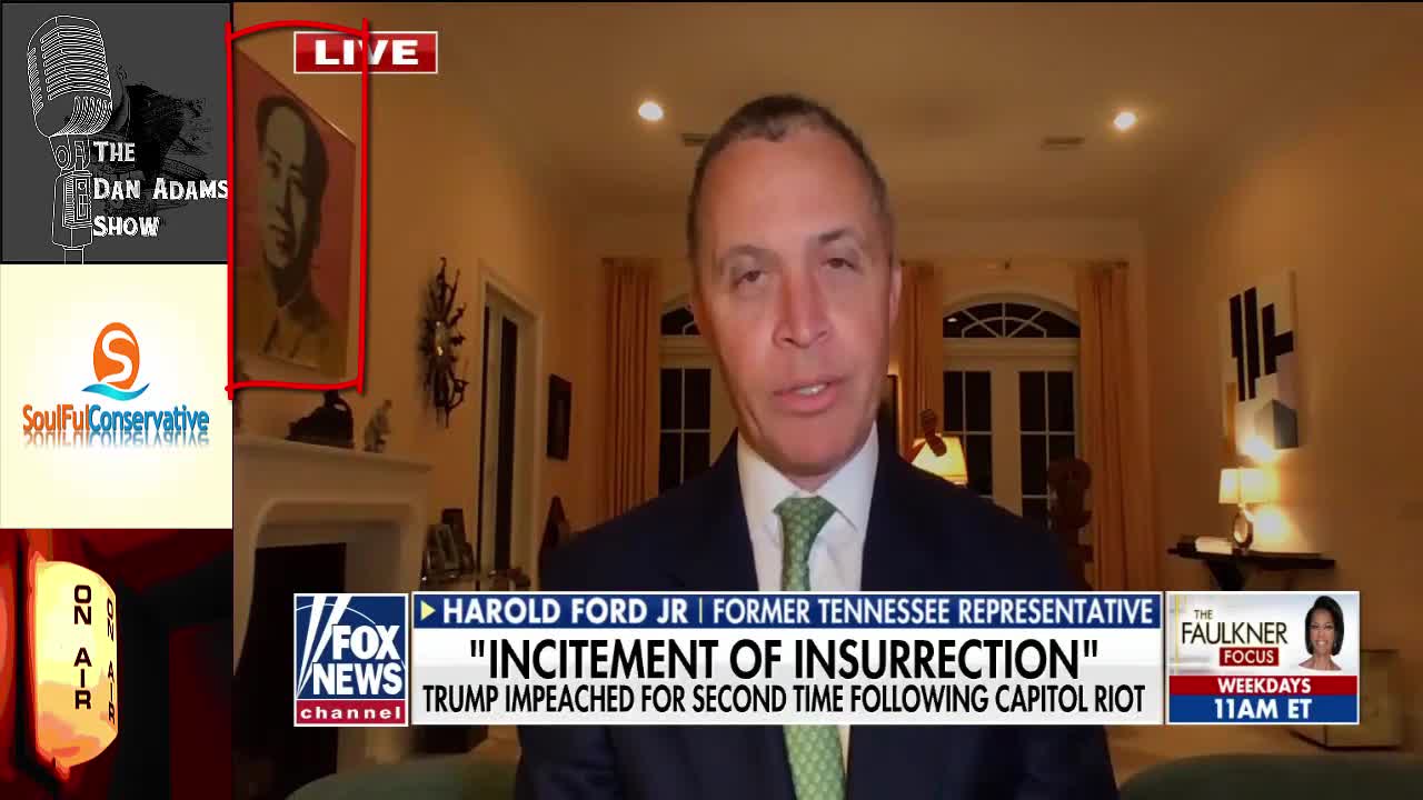 Democrat On Fox News Denouncing Trump For Insurrection Has A Painting Of Mao Above His Fireplace