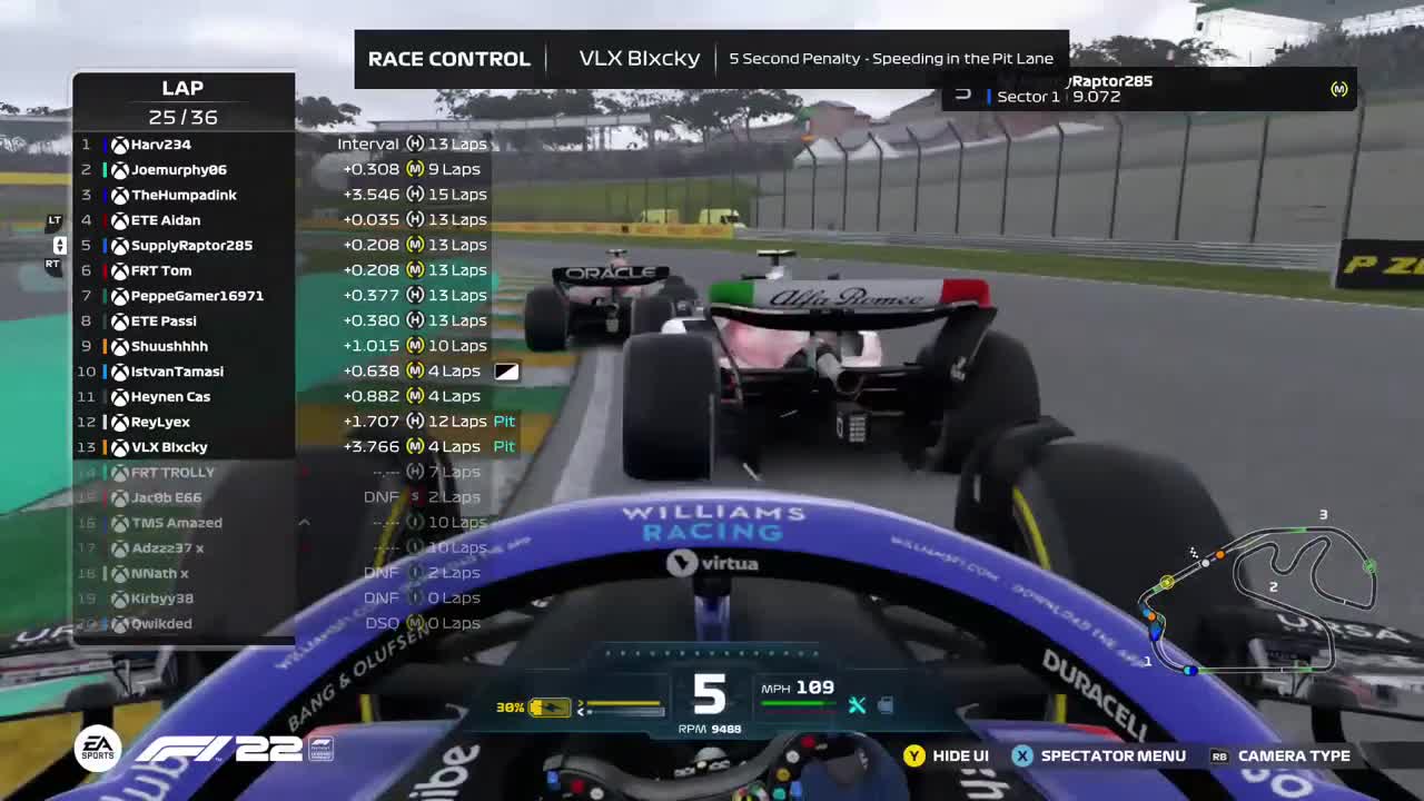 Brazil provides WORLD CLASS RACING on F1 22 I WOR