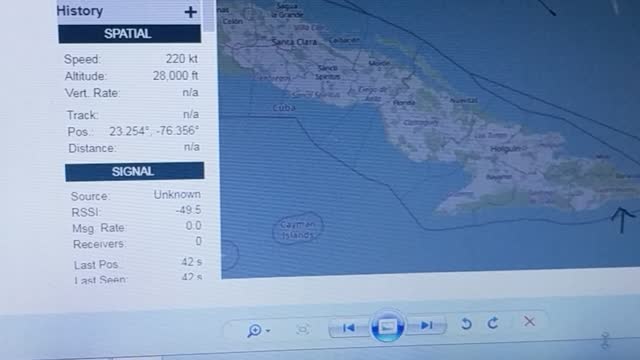 Military aircraft traffic to Guantanamo bay 4 aircraft 5 flights in 1 day