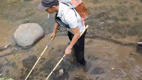 cari ikan di pinggiran kebun dapat banyak babon-4