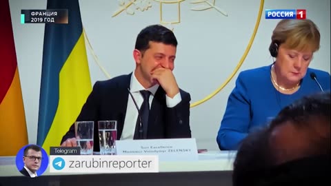 A video of Zelensky laughing at Putin's call for peace in 2019