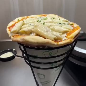 Giant Pizza Pasta Cone
