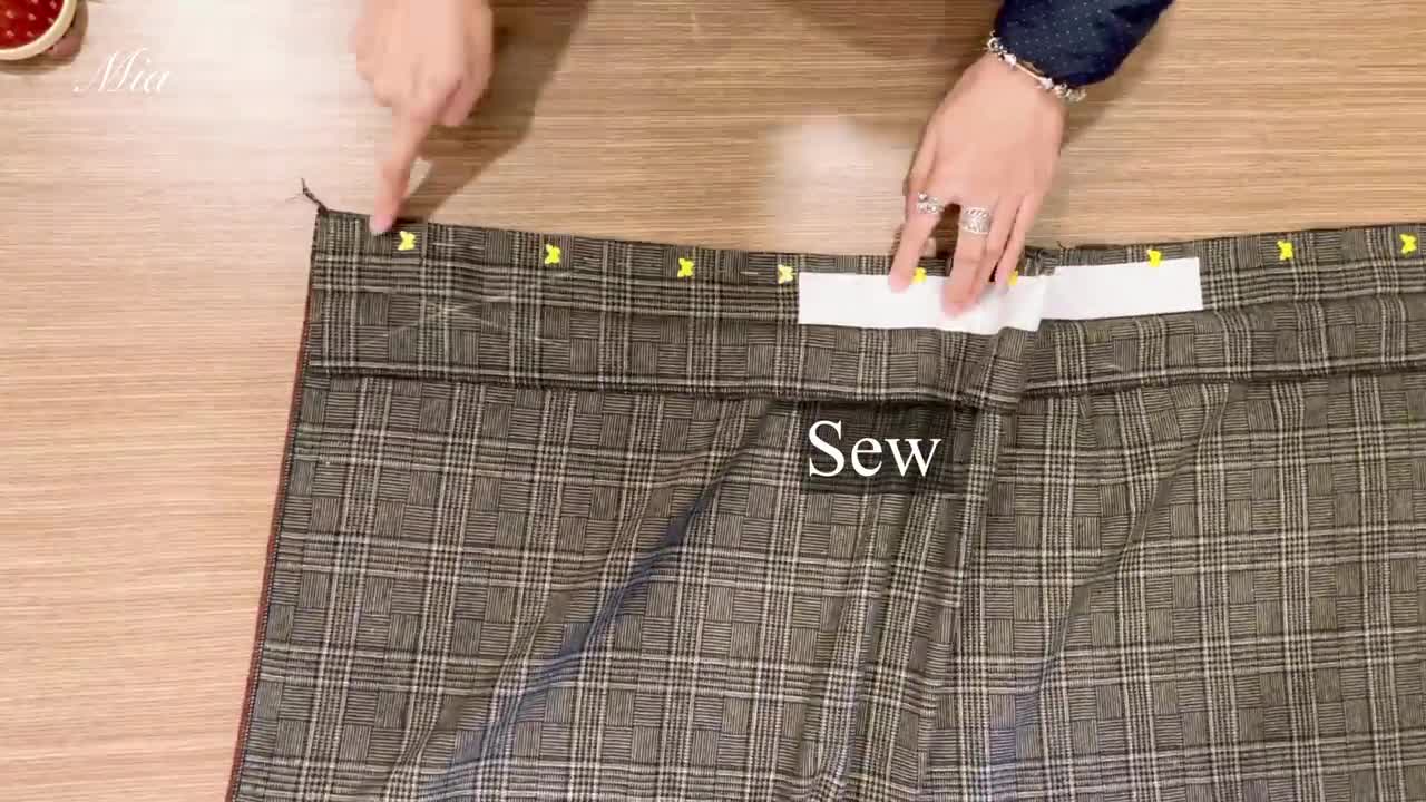 Very easy [NO ZIPPER] Sewing skirt this way is quick and easy