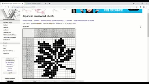 Nonograms - Leaf 3