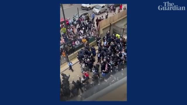 Students stage sit-in protest at London school over 'racist' uniform policy