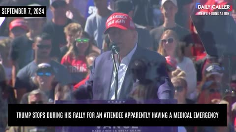 Trump Stops Mid Rally To Make Sure Attendee Is Okay After Apparent Medical Emergency